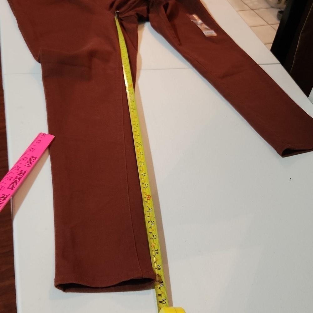 Levis Womens Shaping Leggings Maroon Rust Size 10 M NWT NEW 30 X 30 - Picture 10 of 14